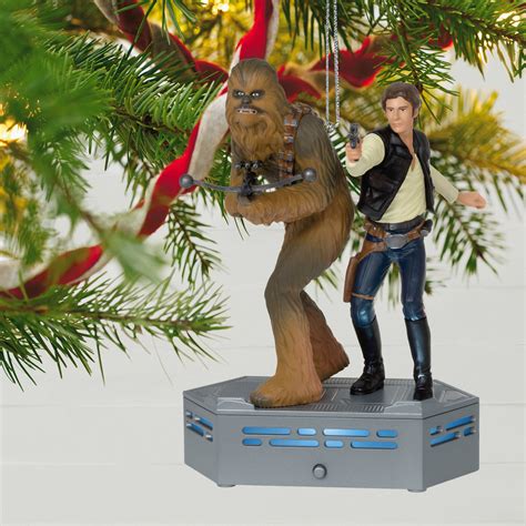 star wars ornament han solo|star wars chewbacca ornament.